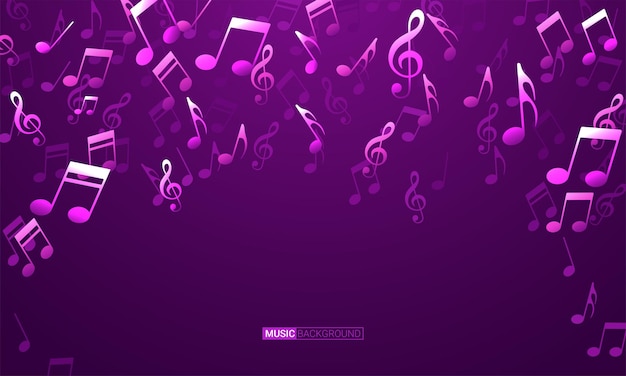 Abstract music notes design for music background