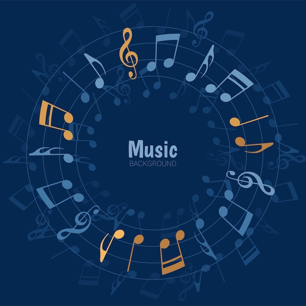 Abstract music notes design for music background