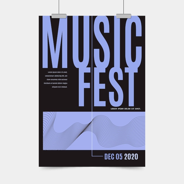 Abstract music party poster