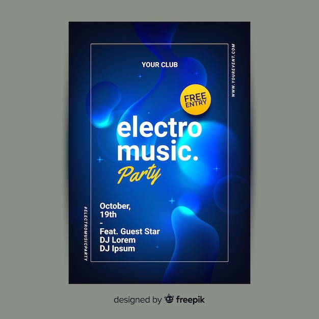 Abstract music poster template