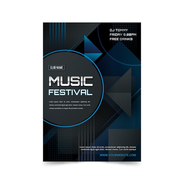 Abstract music poster template