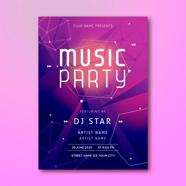 Abstract music poster template