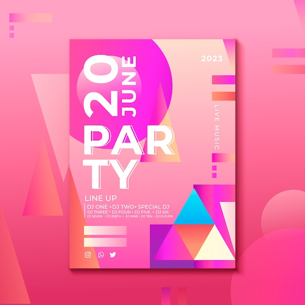 Abstract music poster template