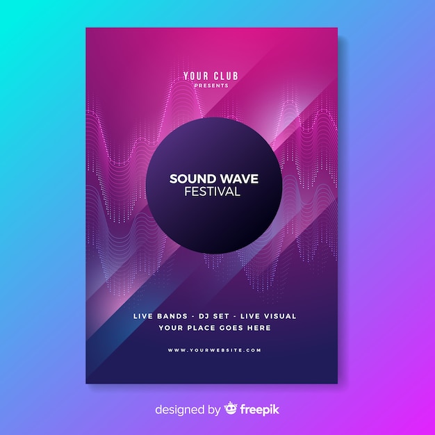 Abstract music poster template