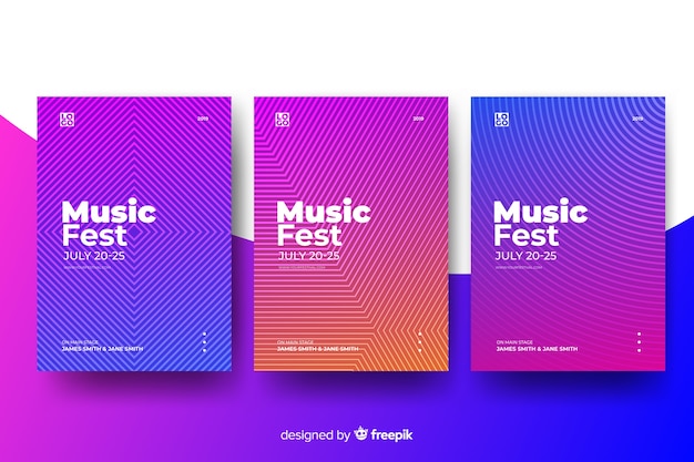 Abstract music poster template