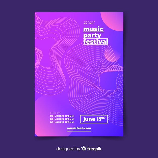 Abstract music poster template