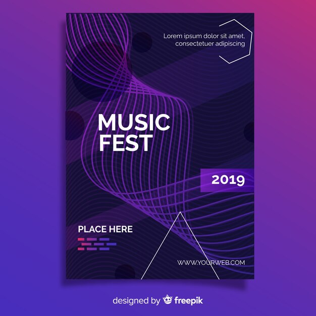 Abstract music poster template