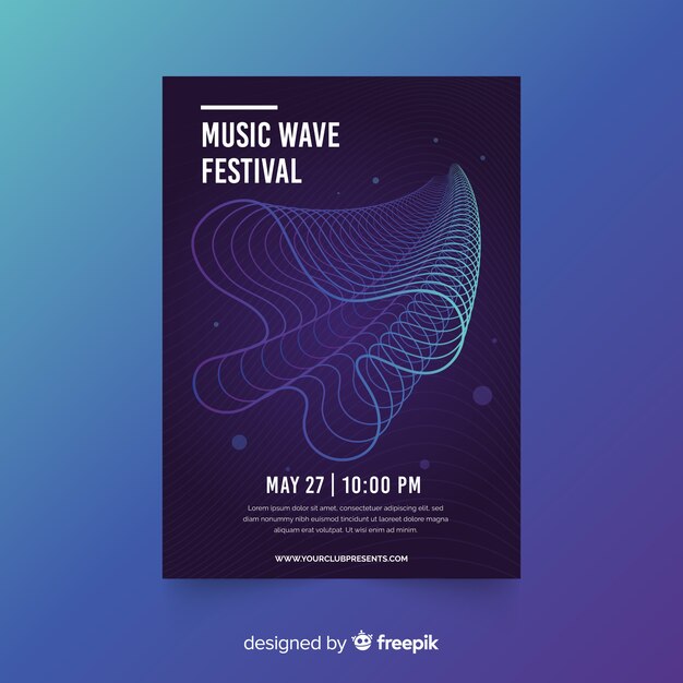 Abstract music poster template