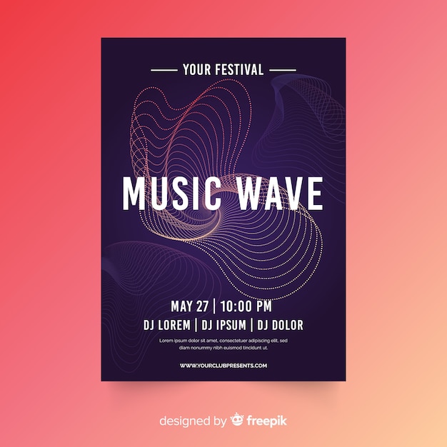 Abstract music poster template