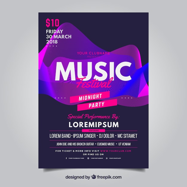 Abstract music poster