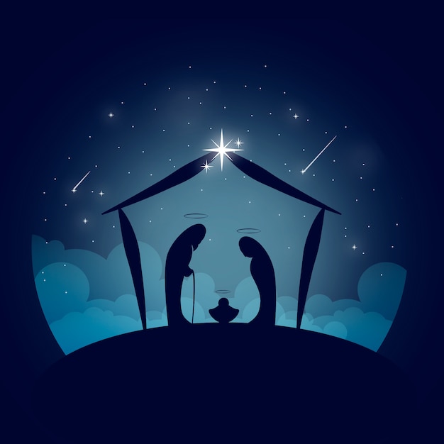 Abstract nativity scene concept