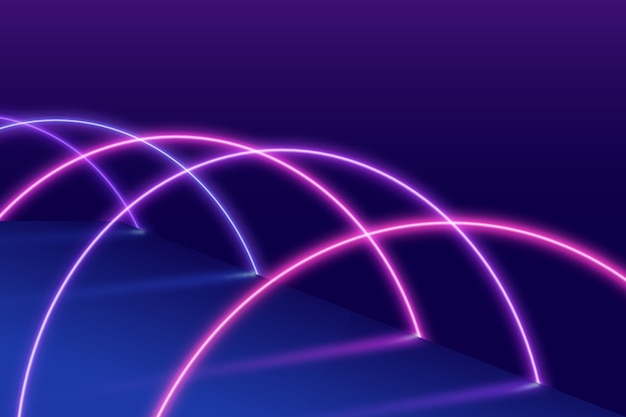 Abstract neon lights wallpaper design