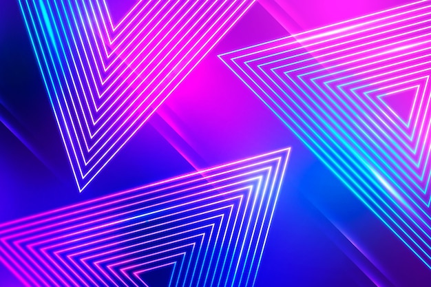 Abstract neon lights wallpaper design