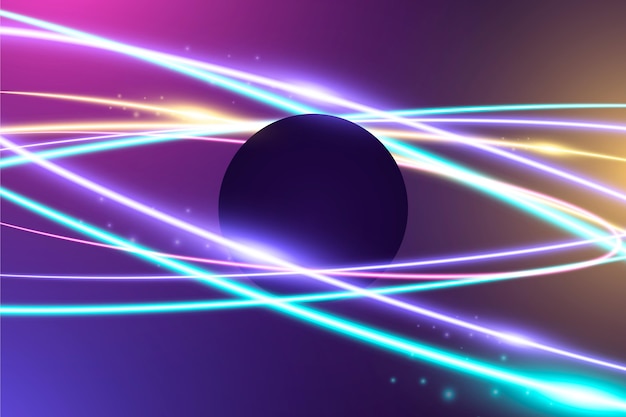 Abstract neon lights wallpaper style