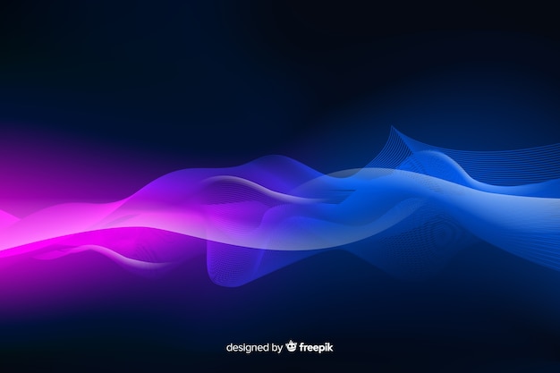 Free vector abstract neon lines background