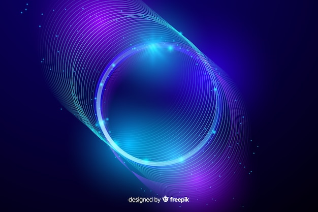 Abstract neon lines background