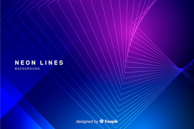 Abstract neon lines background