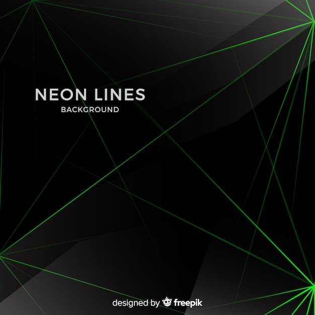 Abstract neon lines dark background