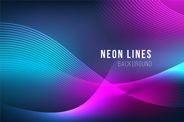 Abstract neon lines wallpaper