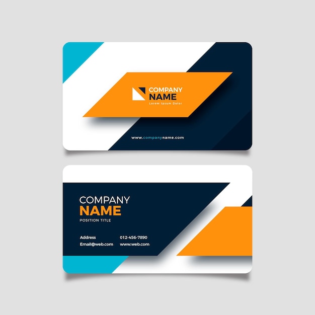 Abstract neumorph business card template