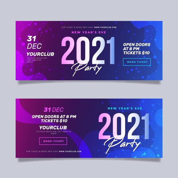 Abstract new year 2021 party banner