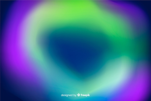 Free Vector abstract northern lights background with blurred coloured shapes