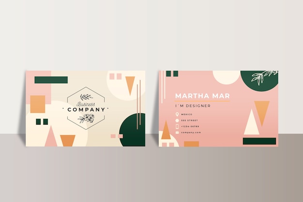 Abstract office business cards