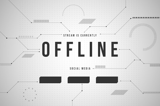 Free vector abstract offline twitch banner theme