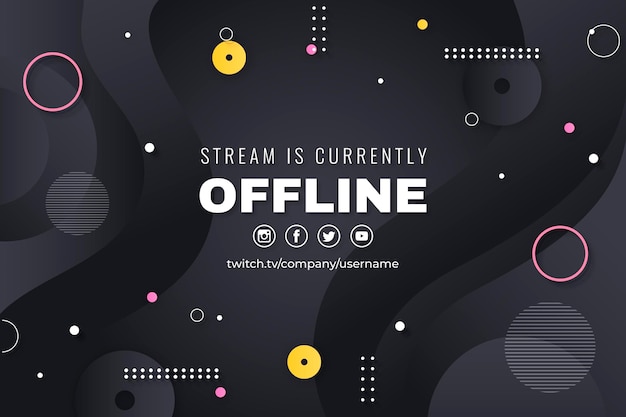 Abstract offline twitch banner