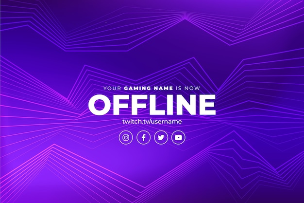 Abstract offline twitch banner