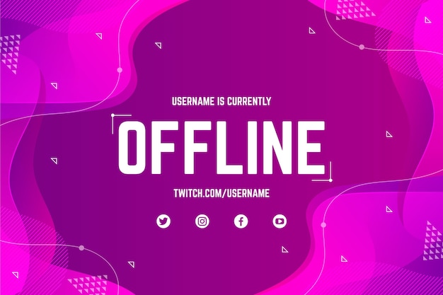 Free Vector abstract offline twitch banner