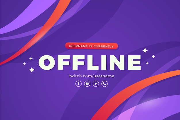 Free vector abstract offline twitch banner