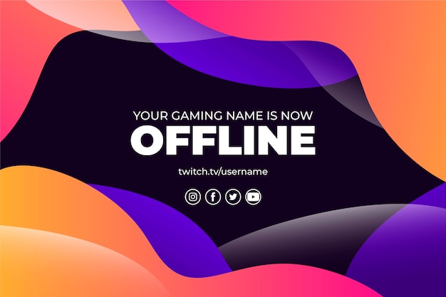 Abstract offline twitch banner