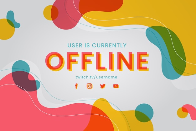 Abstract offline twitch banner