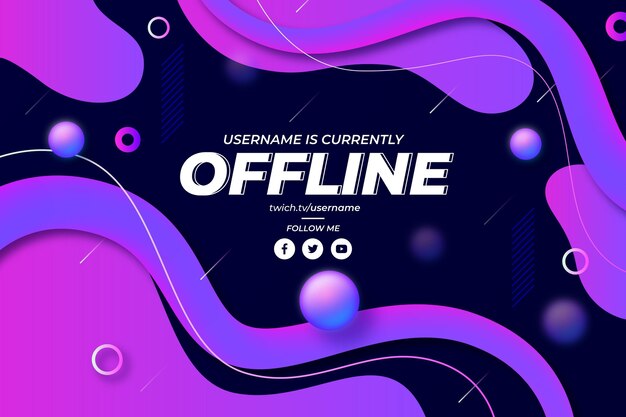 Abstract offline twitch banner