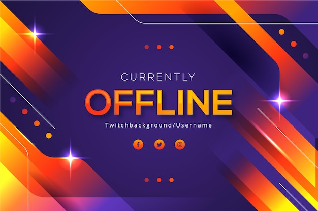 Abstract offline twitch banner