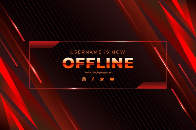 Abstract offline twitch banner