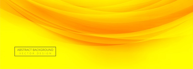 Abstract orange flowing wave banner 