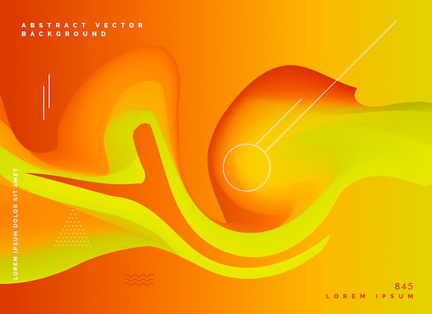 Free Vector abstract orange fluid colors vector backgroud 