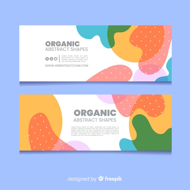 Abstract organic shapes banners