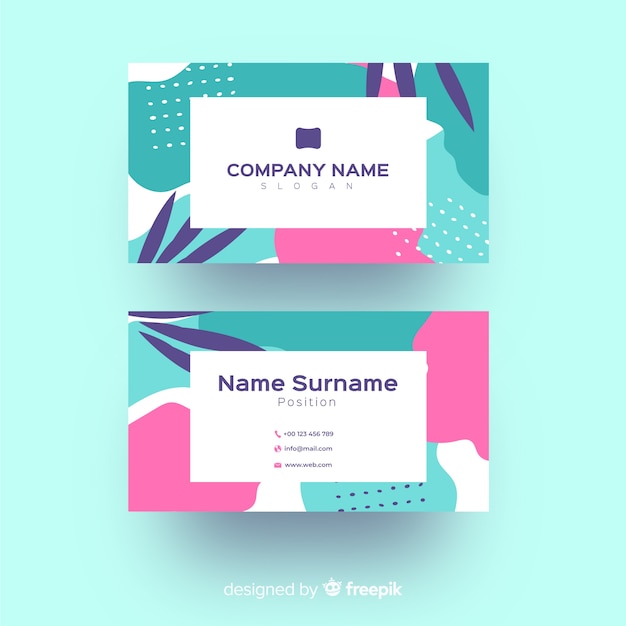 Abstract painted business card template