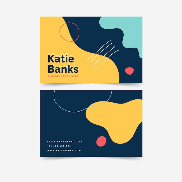 Abstract painted business card template