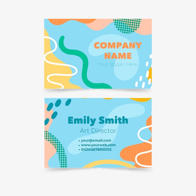 Free Vector abstract painted business card template