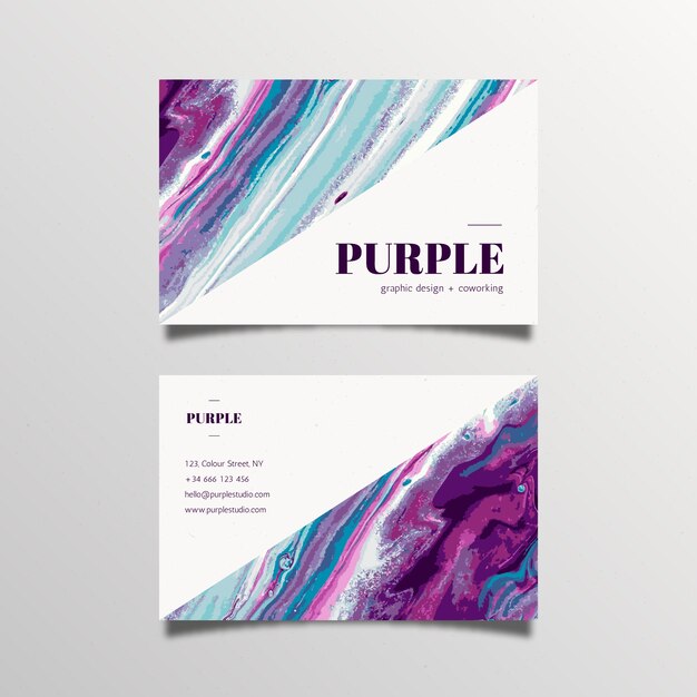 Abstract painted business card template