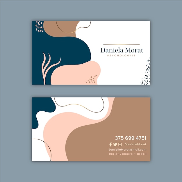 Abstract painted business card template