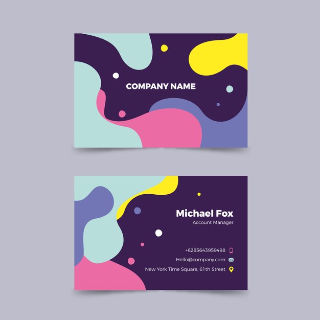 Abstract painted business card