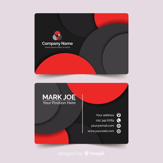 Abstract paper style business card template