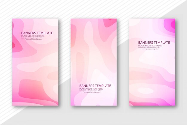 Abstract papercut header set template design