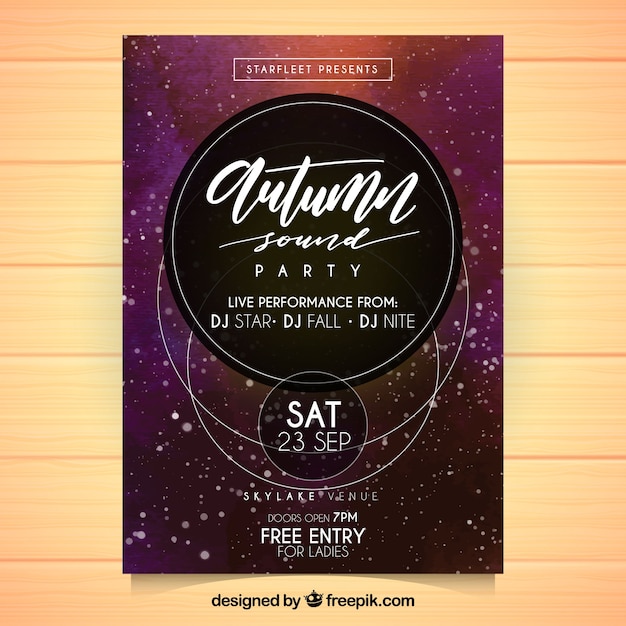 Abstract party poster with circles