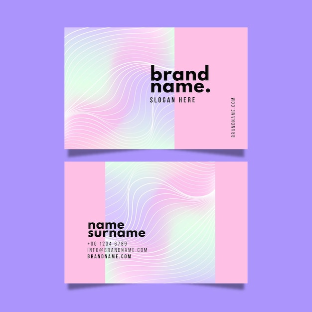 Abstract pastel coloured design business cards